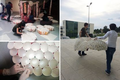 A Waste Paper Cup Pavilion | Architectuul