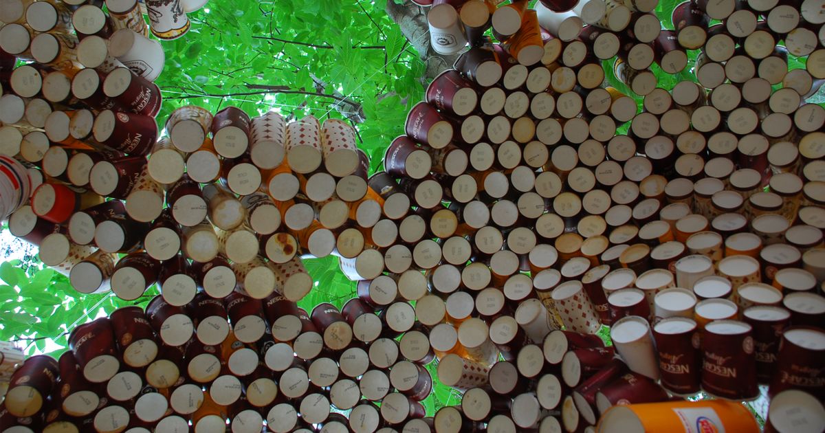 A Waste Paper Cup Pavilion | Architectuul